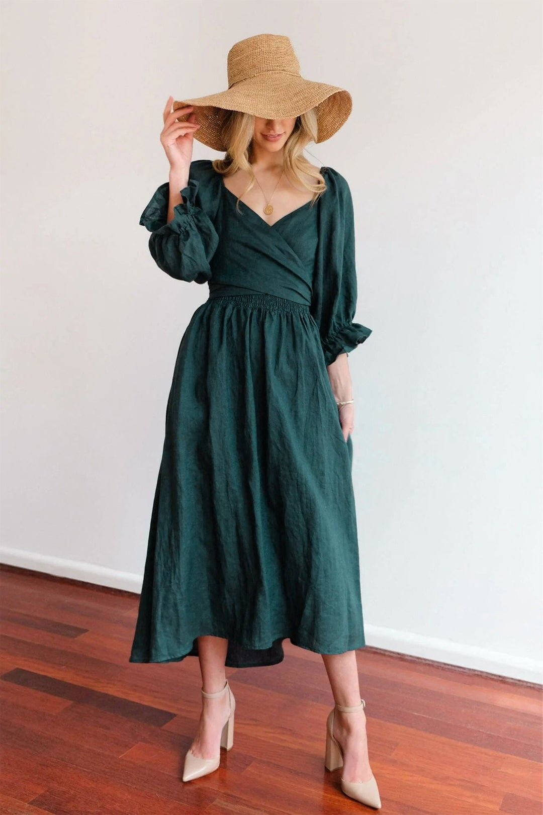 LEONA™ | Dress with French Ruffled Sleeves