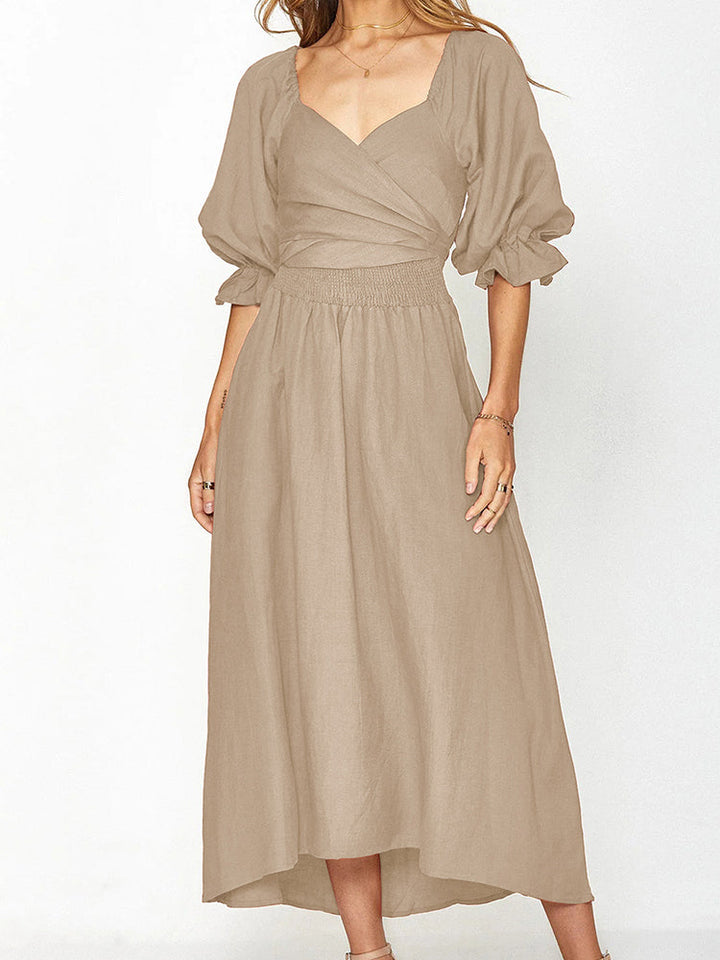 LEONA™ | Dress with French Ruffled Sleeves