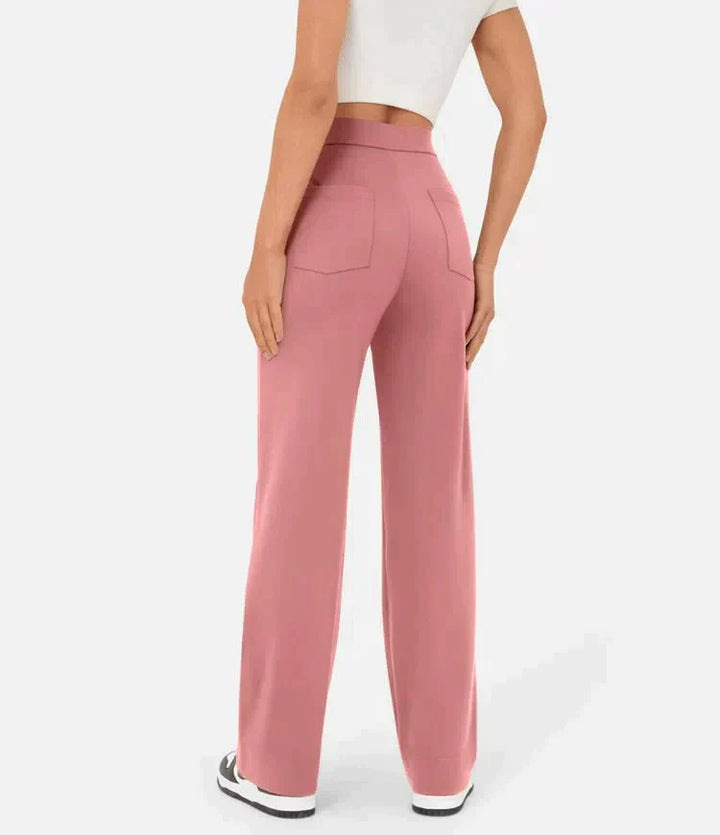 STEPHEY™ | Elasticated high-waisted trousers