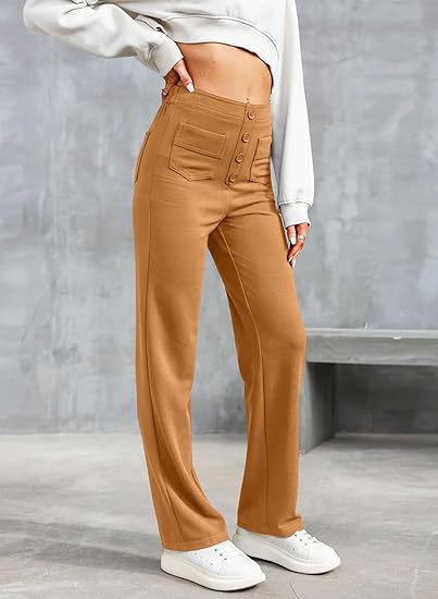 STEPHEY™ | Elasticated high-waisted trousers