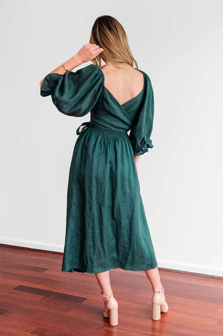 LEONA™ | Dress with French Ruffled Sleeves